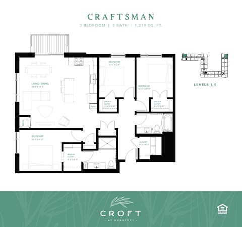 CRAFTSMAN Floor Plan at Croft at Rosecott, Rosemount